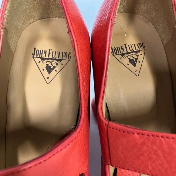 *BRAND NEW* Fluevog S/S 2014 Sopranos CAREY Mary Janes, Tomato Red, Size 9! HAWT - Picture 5 of 15